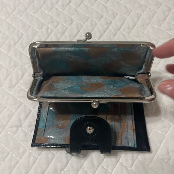 HOBO Black Leather Wallet with Silver Accents - Picture 8 of 8